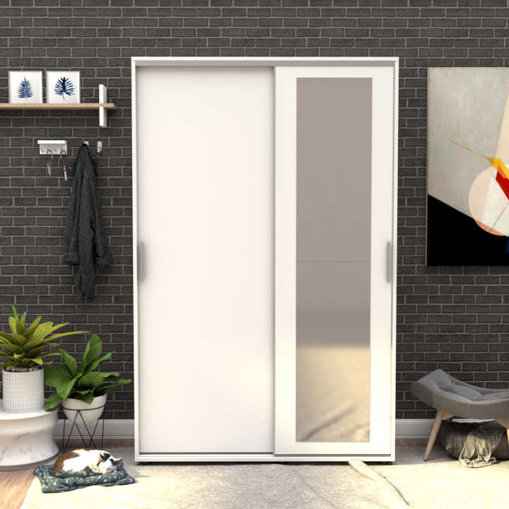 פול לבן  RT-620 - ארון הזזה מראה