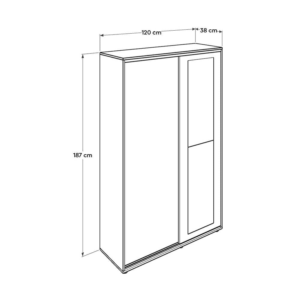פול לבן  RT-620 - ארון הזזה מראה