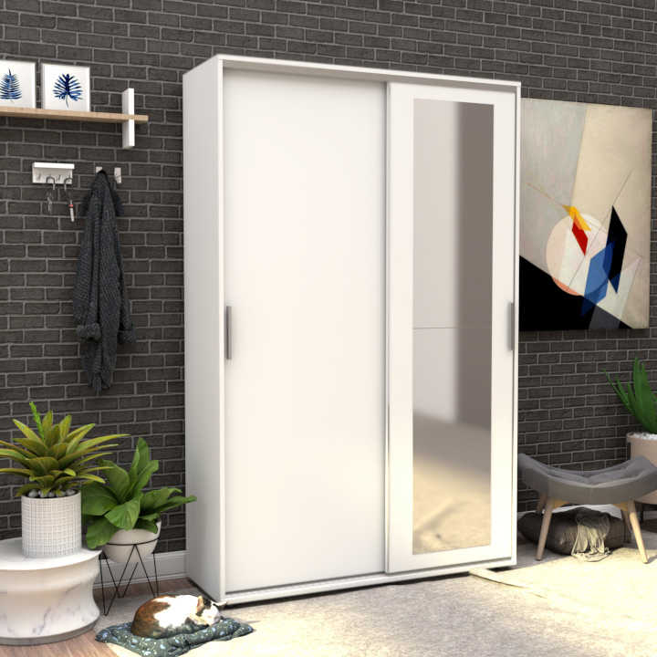 פול לבן  RT-620 - ארון הזזה מראה