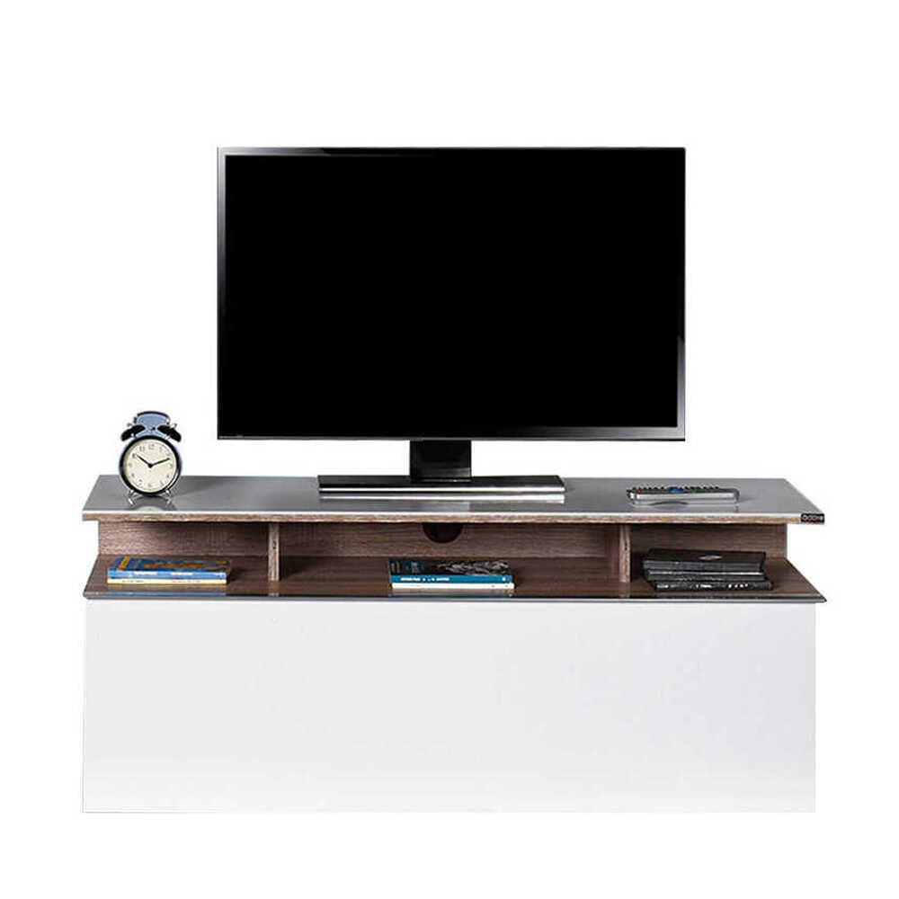 ג'ספר - VC-529 - מזנון טלוויזיה חום משולב לבן