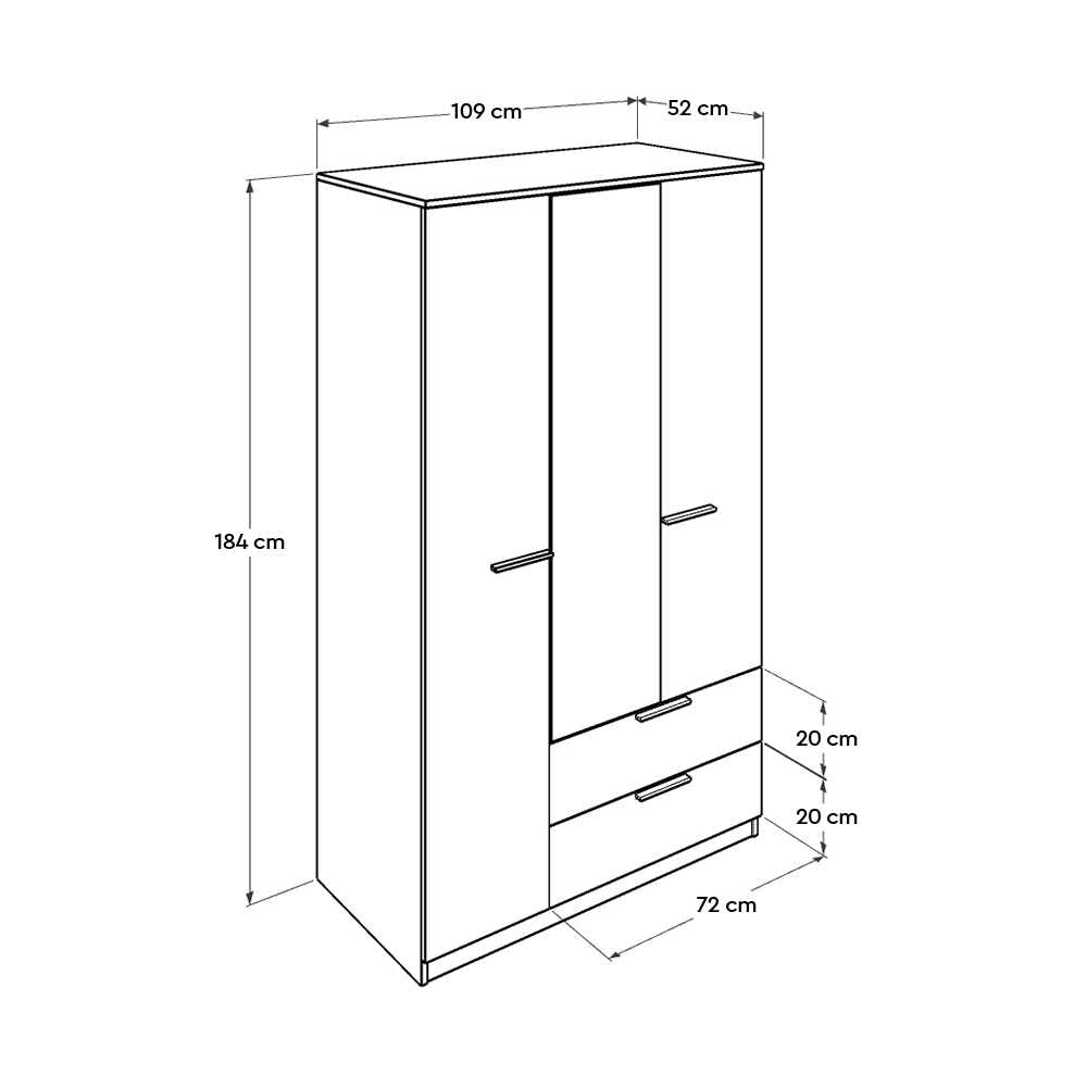 רוס - GRD733 - ארון בגדים