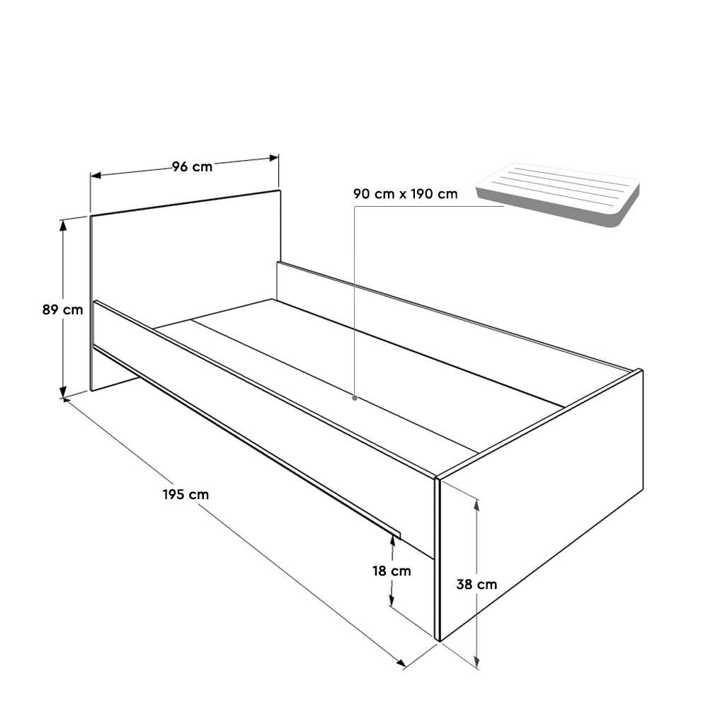 קלריס RY090 - מיטת יחיד