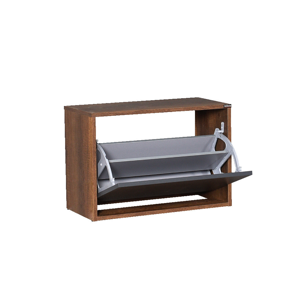 ברי אגוז אוסלו משולב אפור פחם- HC-110 - שידת נעליים