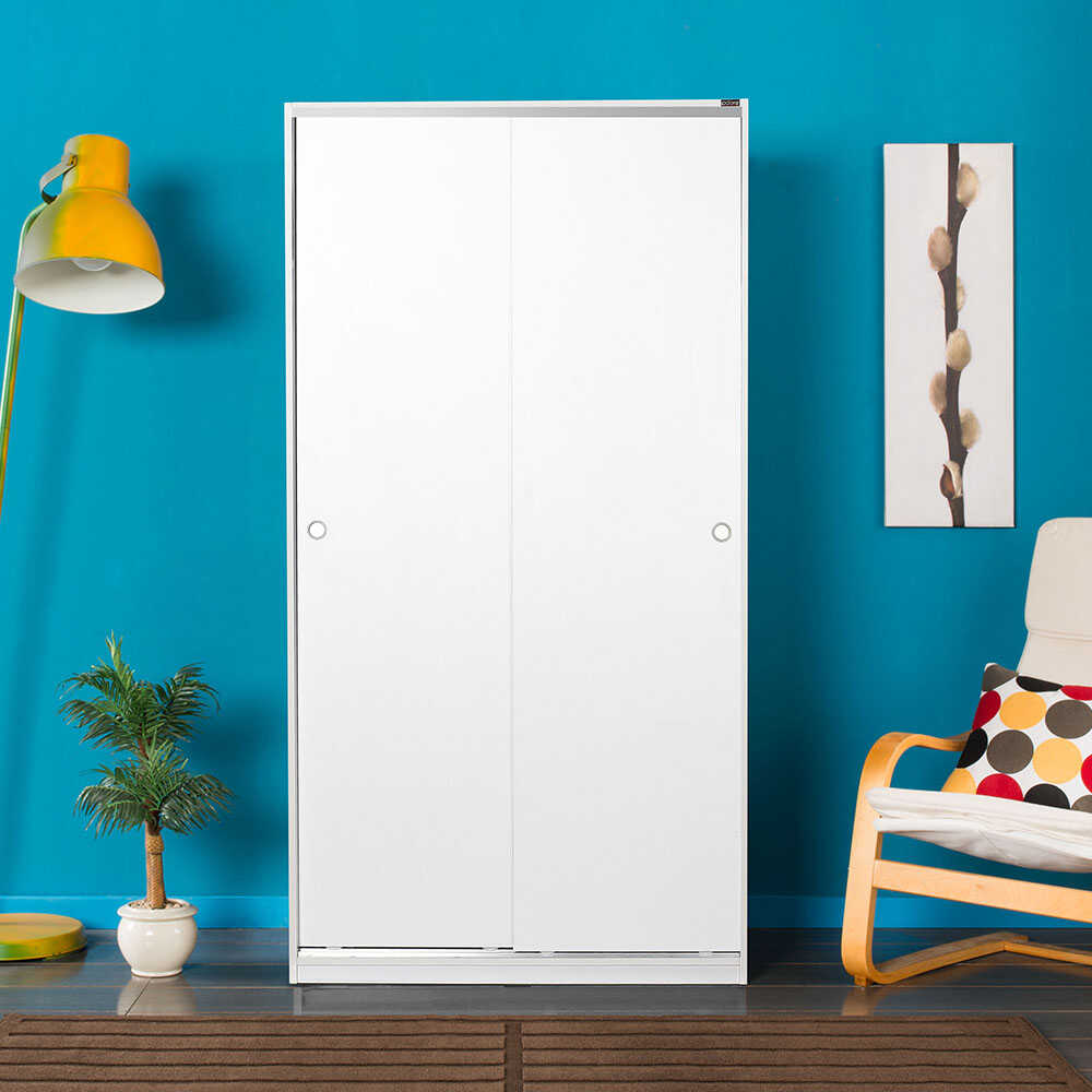 גלייד WD436 - לבן - ארון תליה ומדפים עם דלתות הזזה