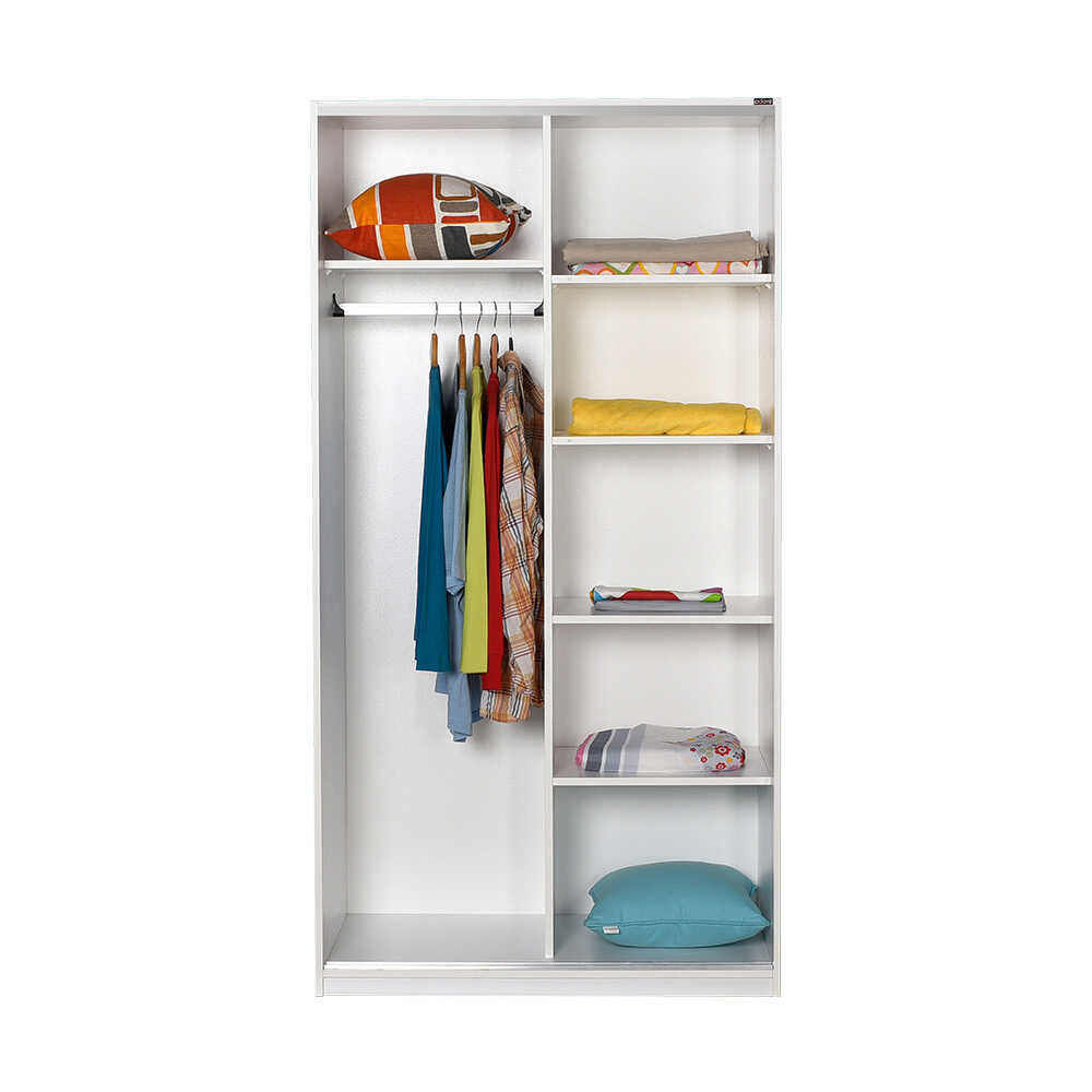 גלייד WD436 - לבן - ארון תליה ומדפים עם דלתות הזזה