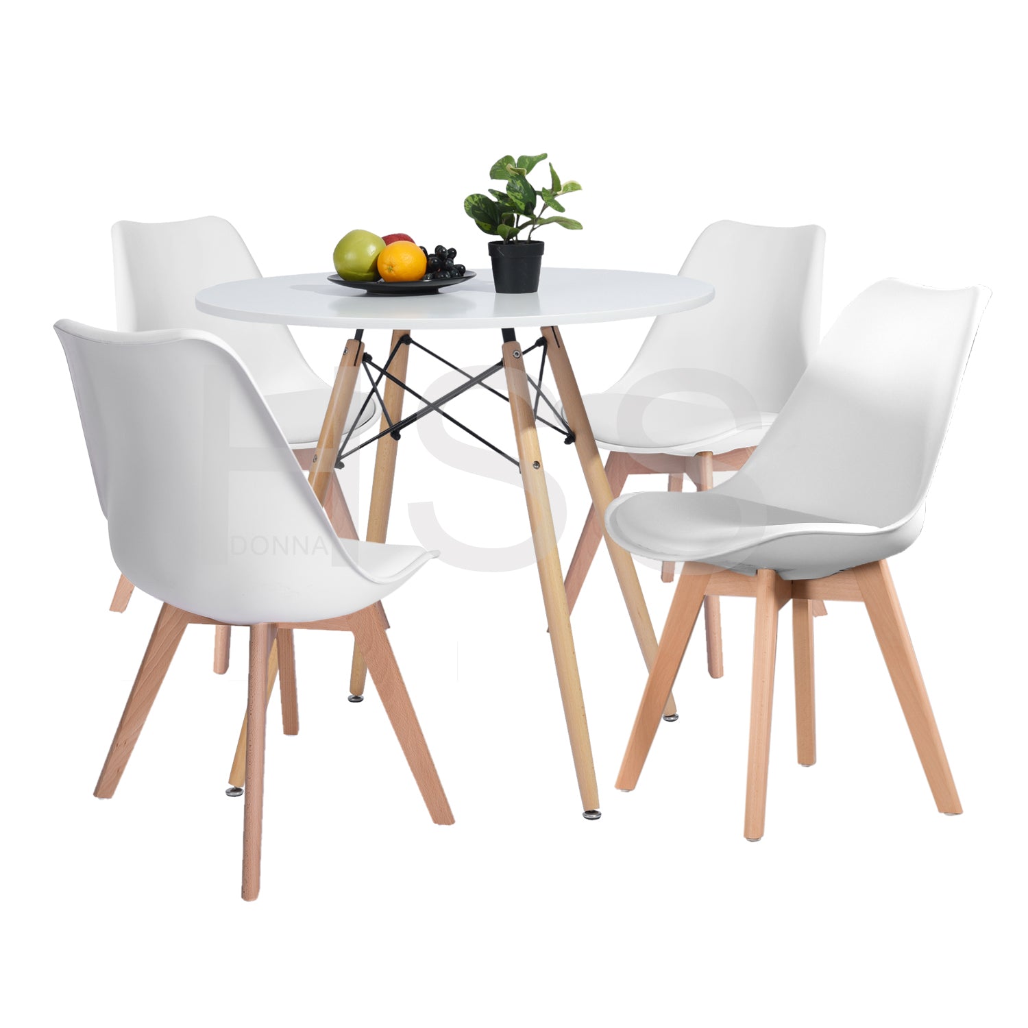 CHAD  A – שולחן פינת אוכל עגול לבן