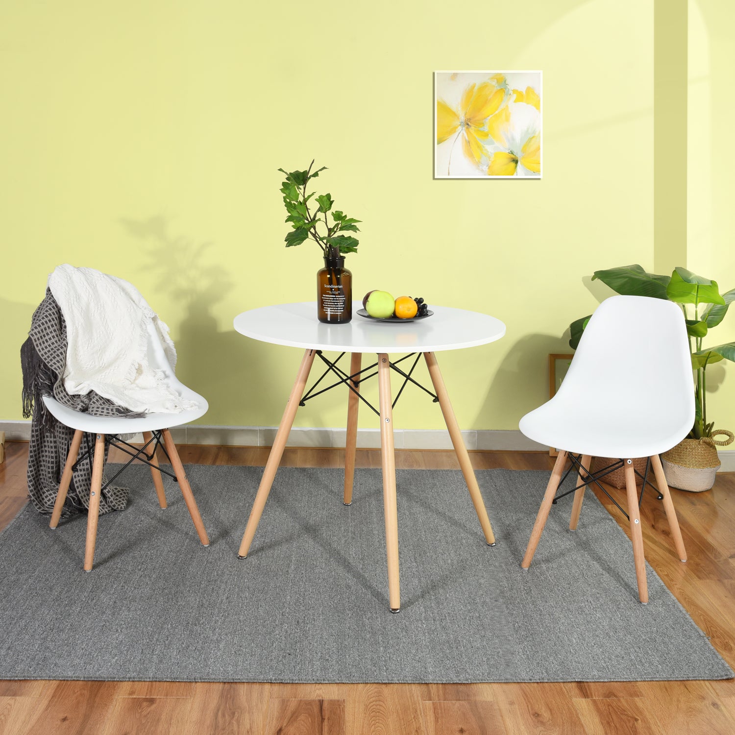 CHAD  A – שולחן פינת אוכל עגול לבן