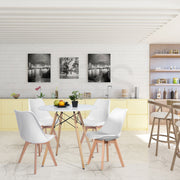 CHAD  A – שולחן פינת אוכל עגול לבן