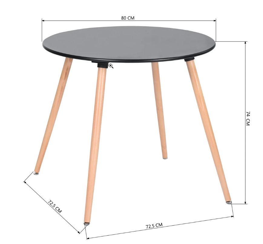 ROOKIE - שולחן עגול לפינת אוכל אפור