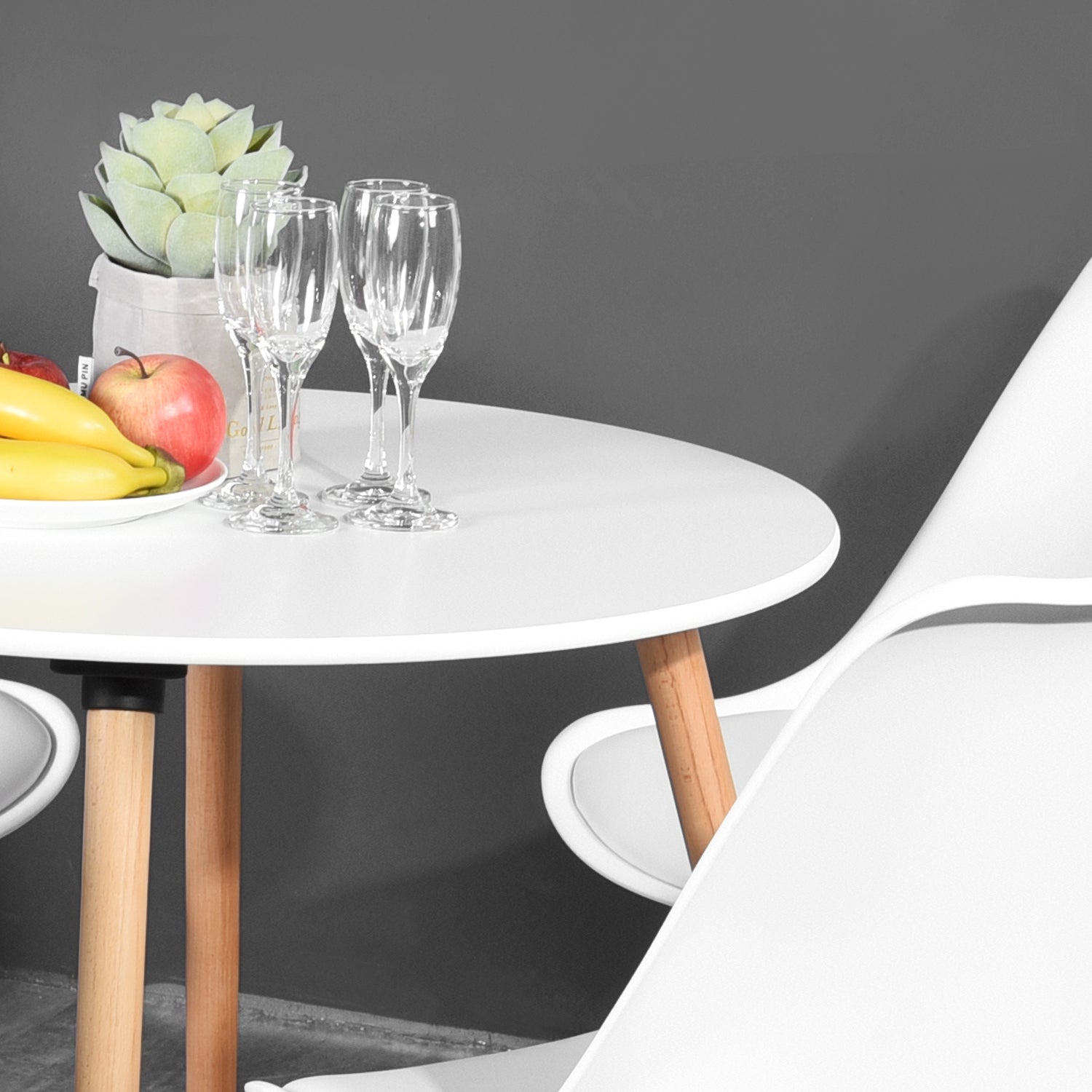 ROOKIE - שולחן עגול לפינת אוכל לבן