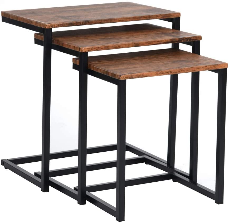 מקסימו חום- שלישיית שולחנות צד