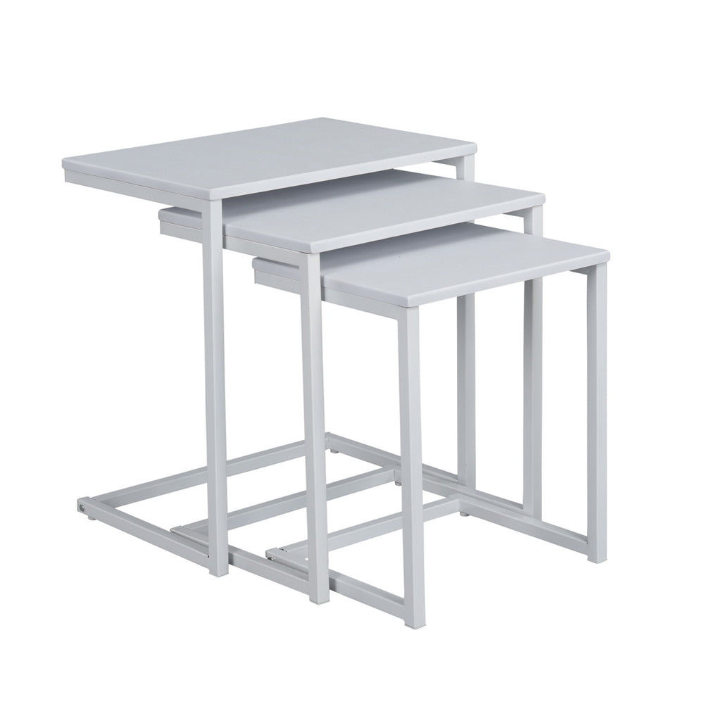 מקסימו לבן- שלישיית שולחנות צד