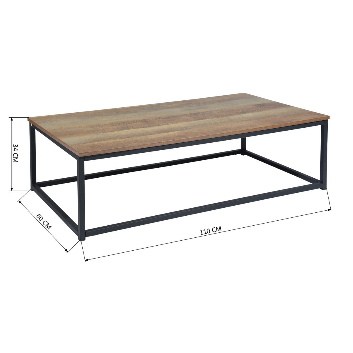 פאקטו מלבני כהה - שולחן קפה