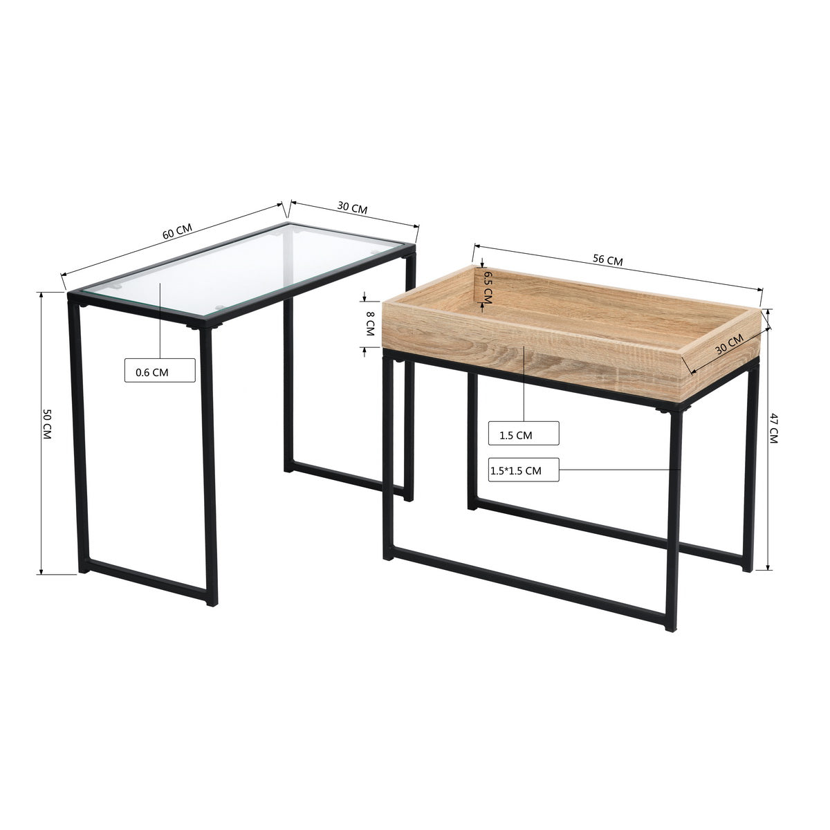 CURRY סט שולחנות קפה מעוצבים-HC-027