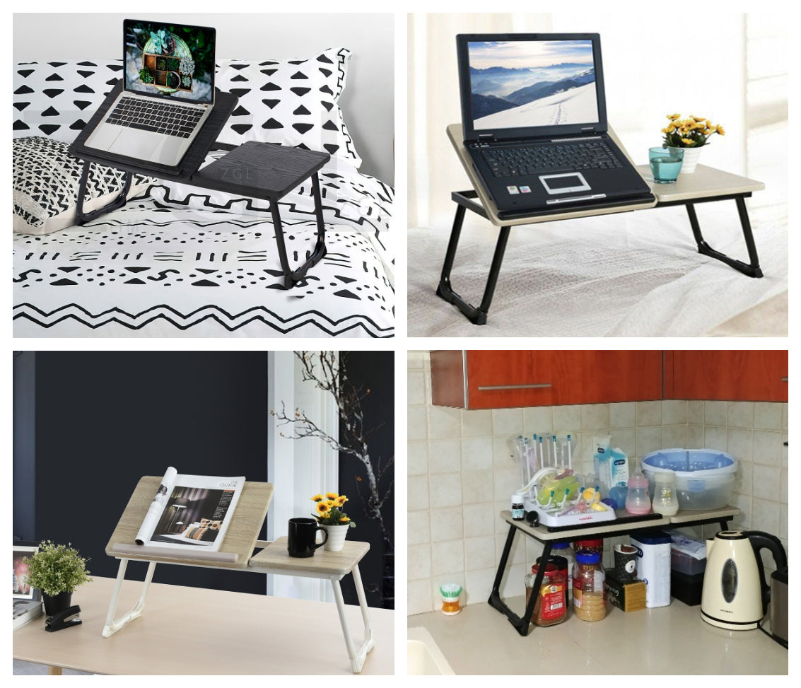 MAMIE שולחן נייד רב תכליתי אלון-לבן -HC-027