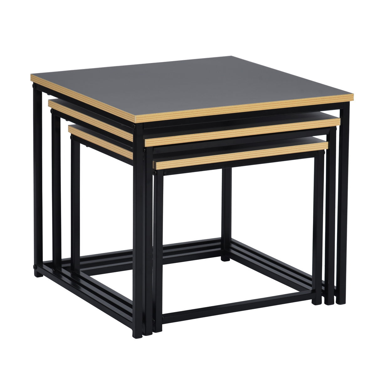 RICKY סט 3 שולחנות קפה-HC-027