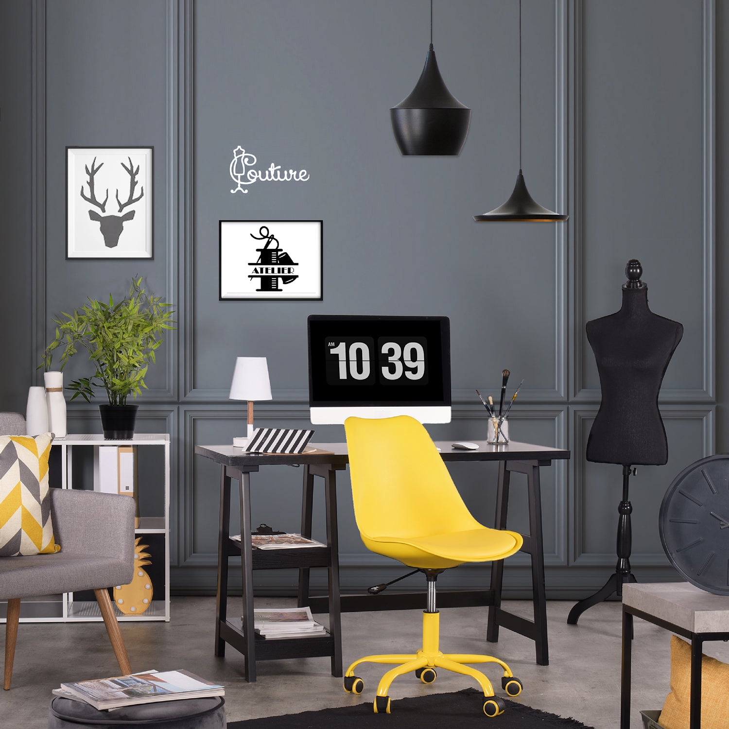 BLOKHUS צהוב - כיסא משרדי-6283