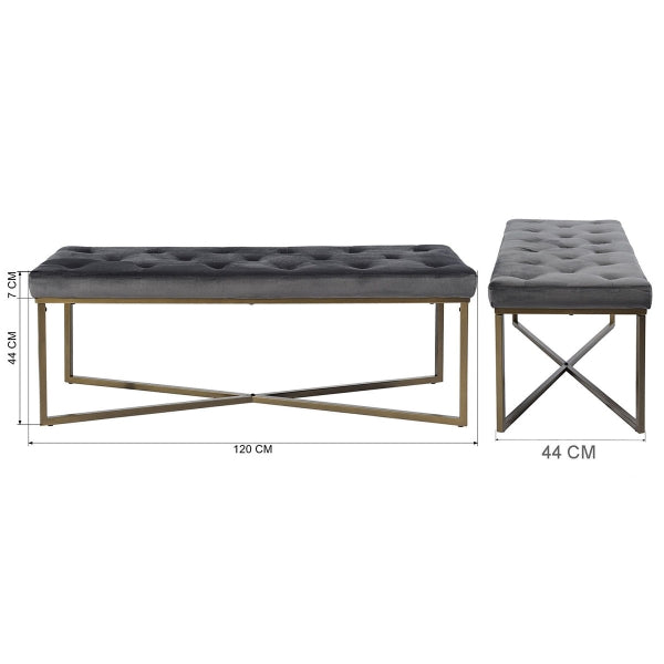 RIZZO אפור - ספסל מעוצב-2179