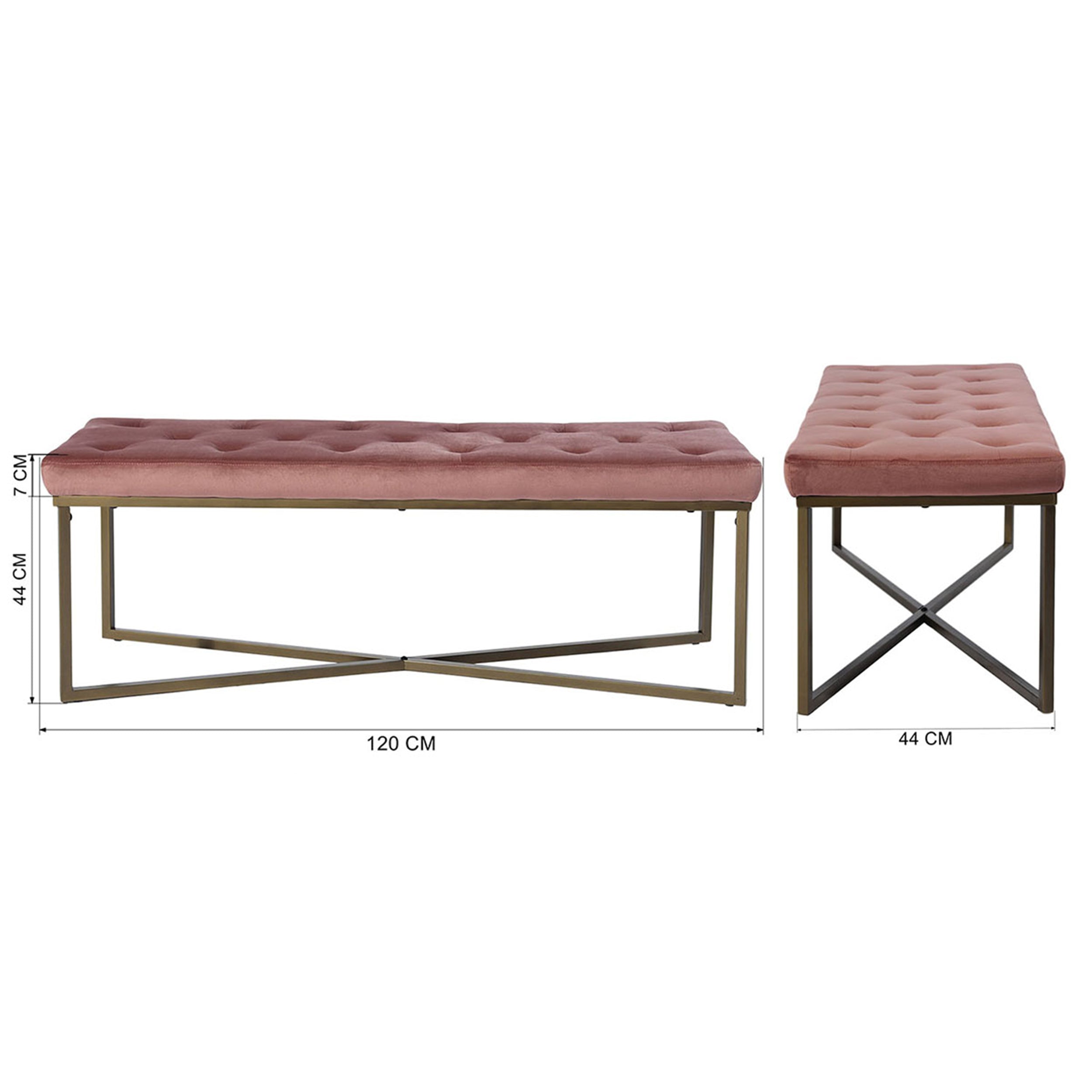 RIZZO ורוד - ספסל מעוצב-2181