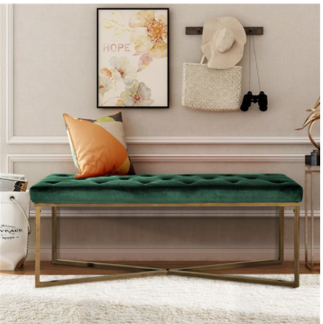 RIZZO ירוק כהה - ספסל מעוצב-