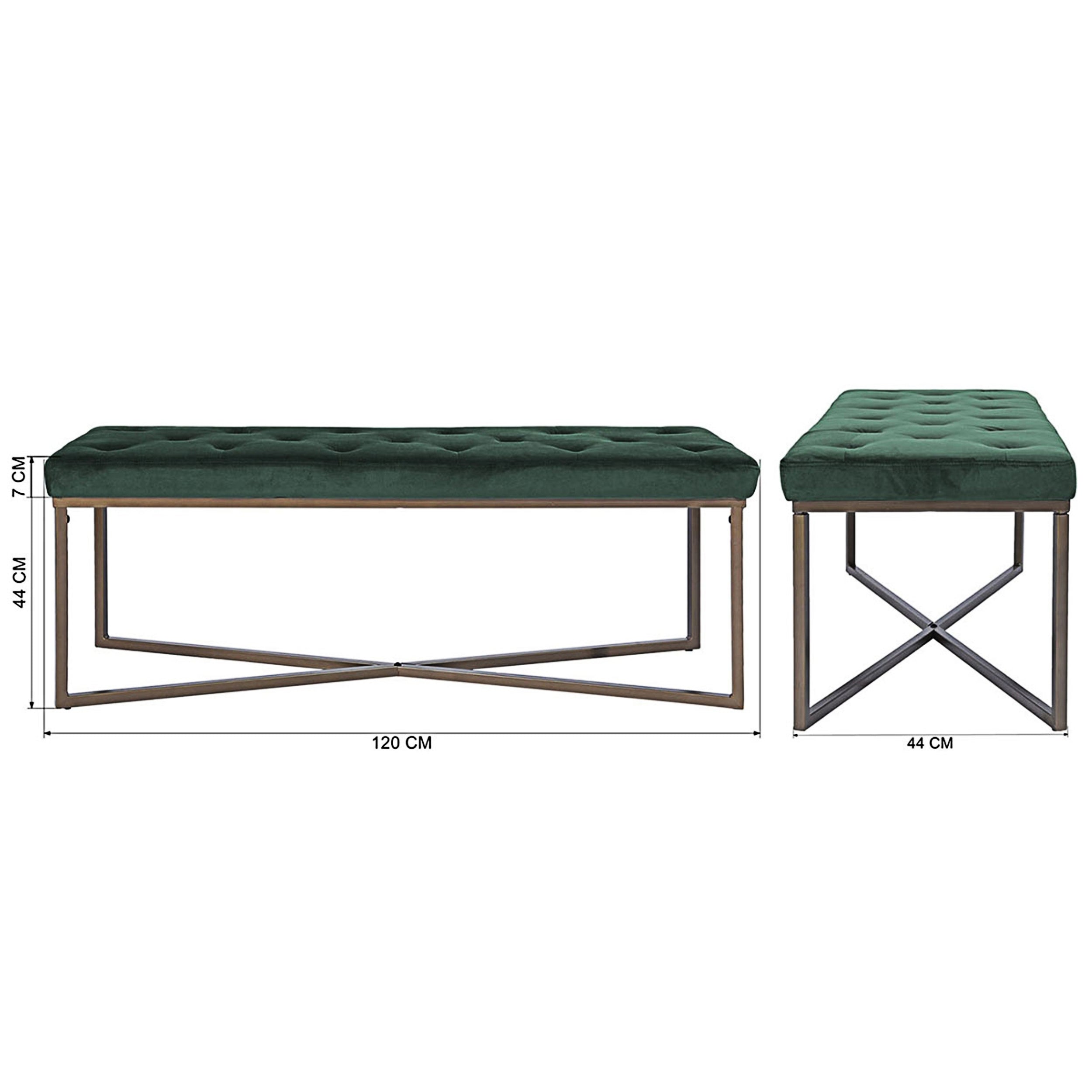 RIZZO ירוק כהה - ספסל מעוצב-