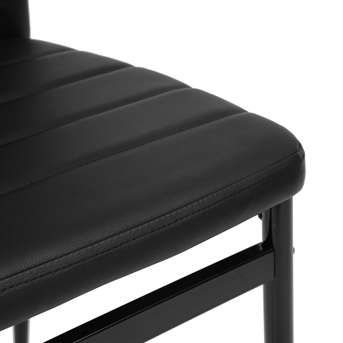 אירופה PU שחור - סט 6 כיסאות-TORINO