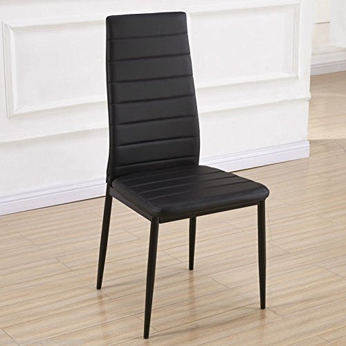 אירופה PU שחור - סט 4 כיסאות-Europe