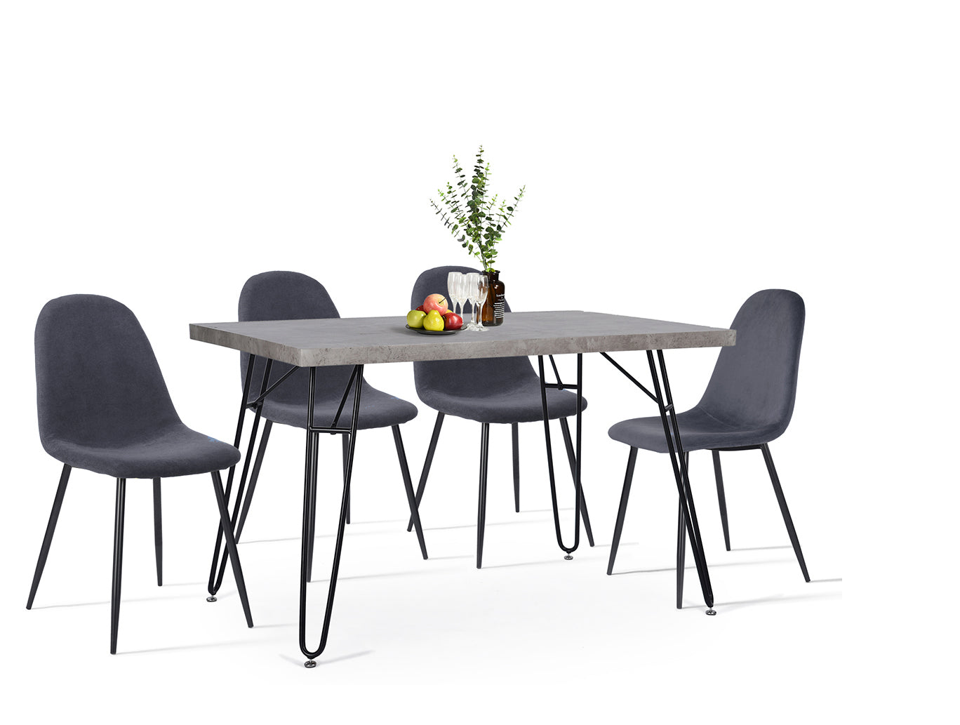 באדן - פינת אוכל שולחן + 4 כיסאות קרלטון צבע ___