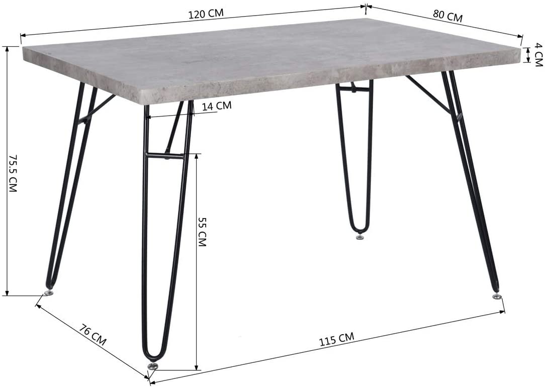 באדן - פינת אוכל שולחן + 4 כיסאות קרלטון צבע ___