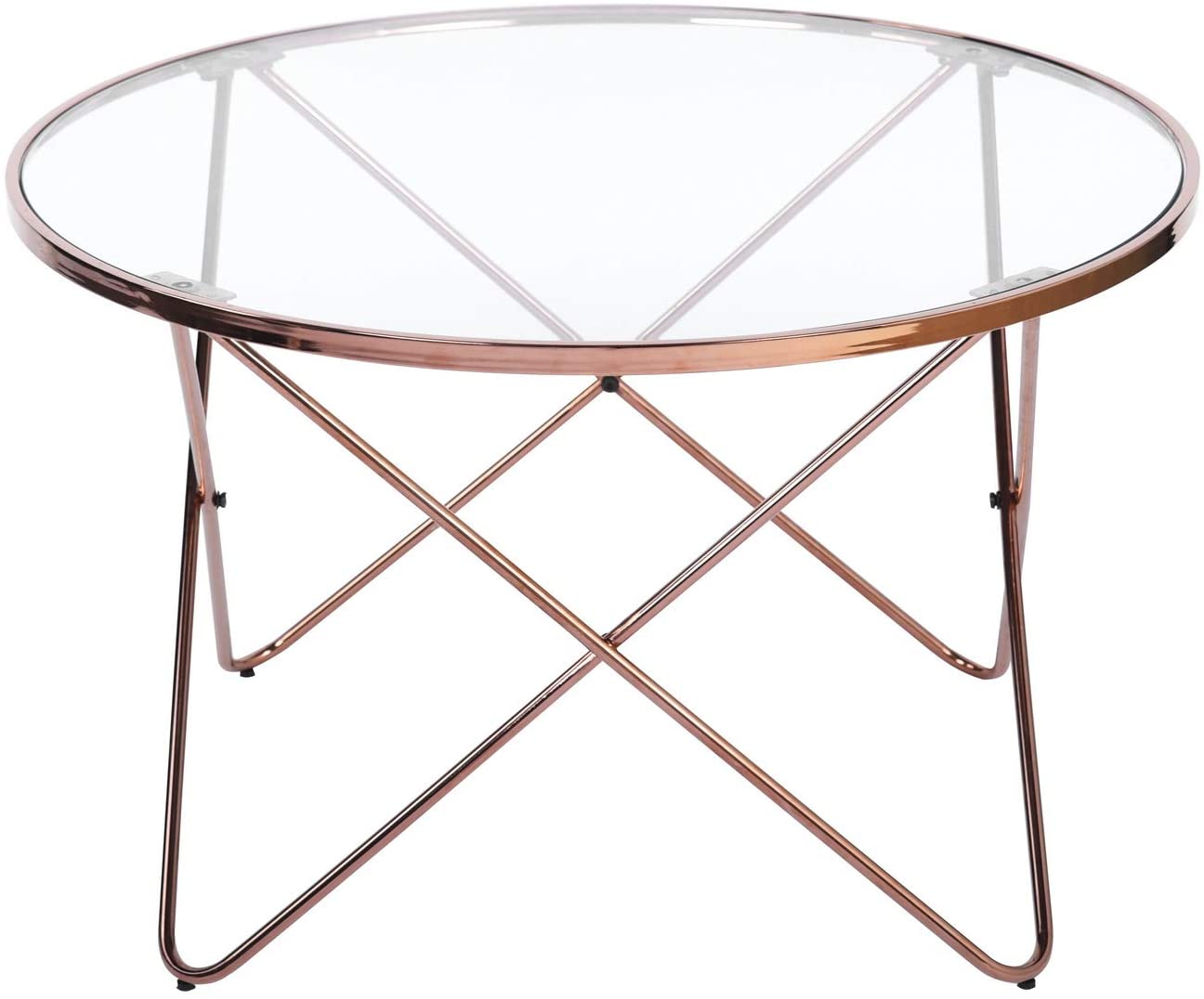 CANALES L- זהב - שולחן קפה עגול-2209