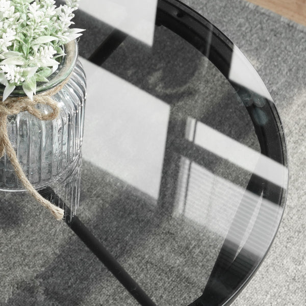 CANALES S- שחור - שולחן צד עגול-2208