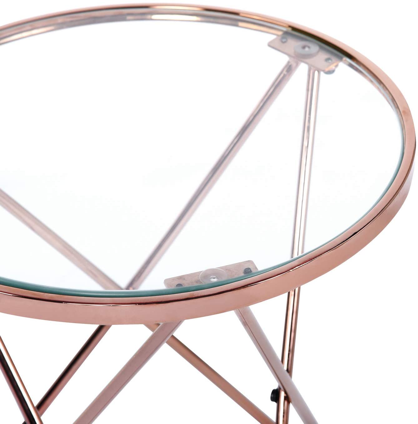 CANALES S- זהב - שולחן צד עגול-2208