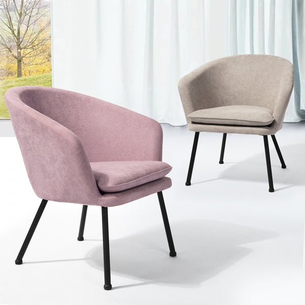 DIXIER ורוד - כורסה מעוצבת-AI72