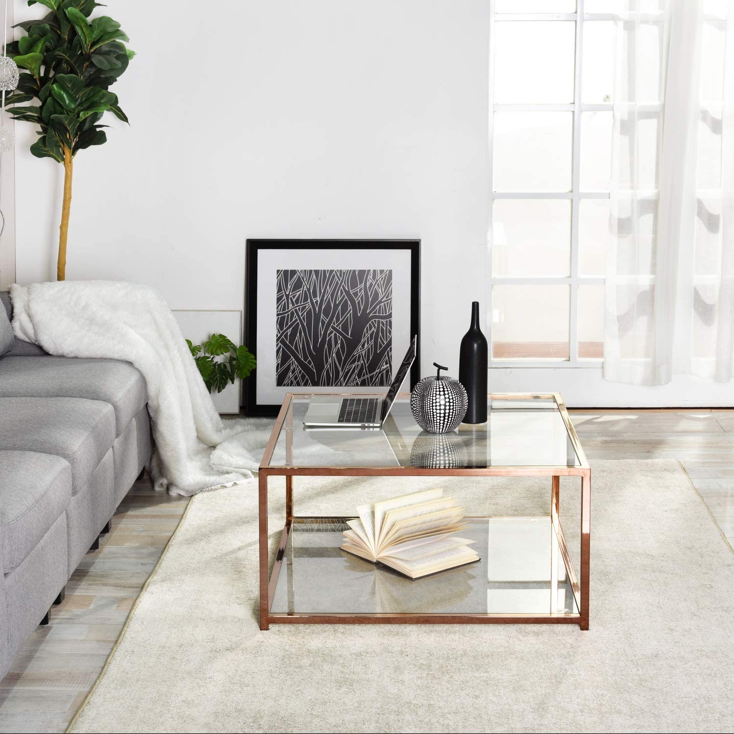 HUDD זהב - שולחן קפה-7690