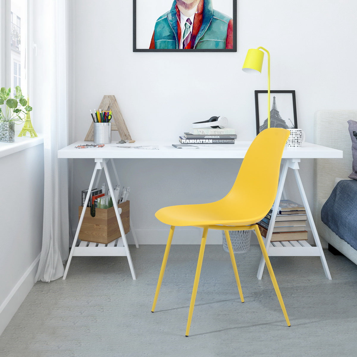 KONWIN צהוב - כסא רב תכליתי-2928