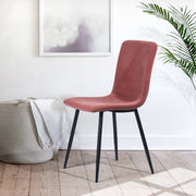 SCARGILL ורוד דמוי קטיפה - כיסאות לפינת אוכל-2535