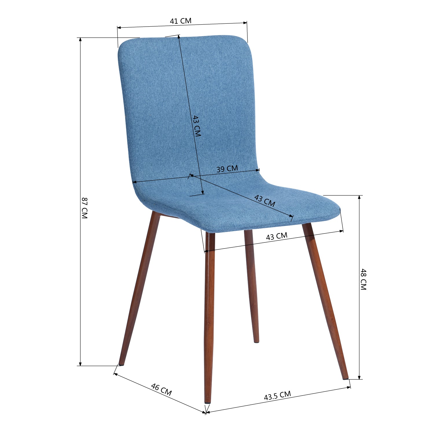 SCARGILL - תכלת בד - כיסאות לפינת אוכל-2763