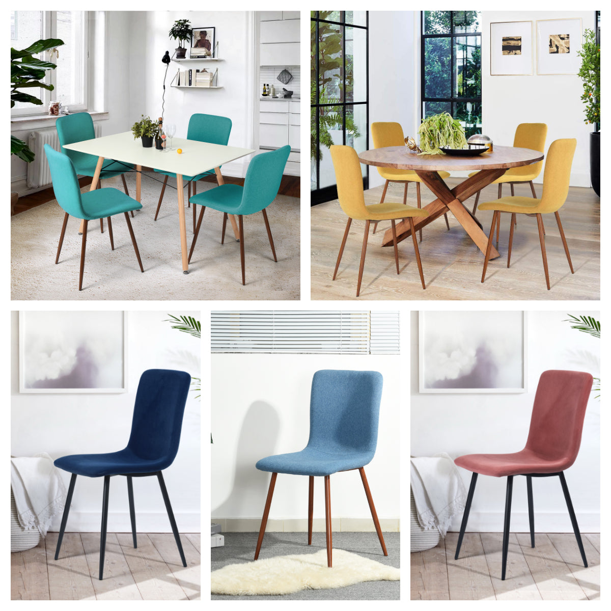 SCARGILL - תכלת בד - כיסאות לפינת אוכל-2763