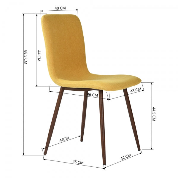 SCARGILL צהוב בד - כיסאות לפינת אוכל-2320