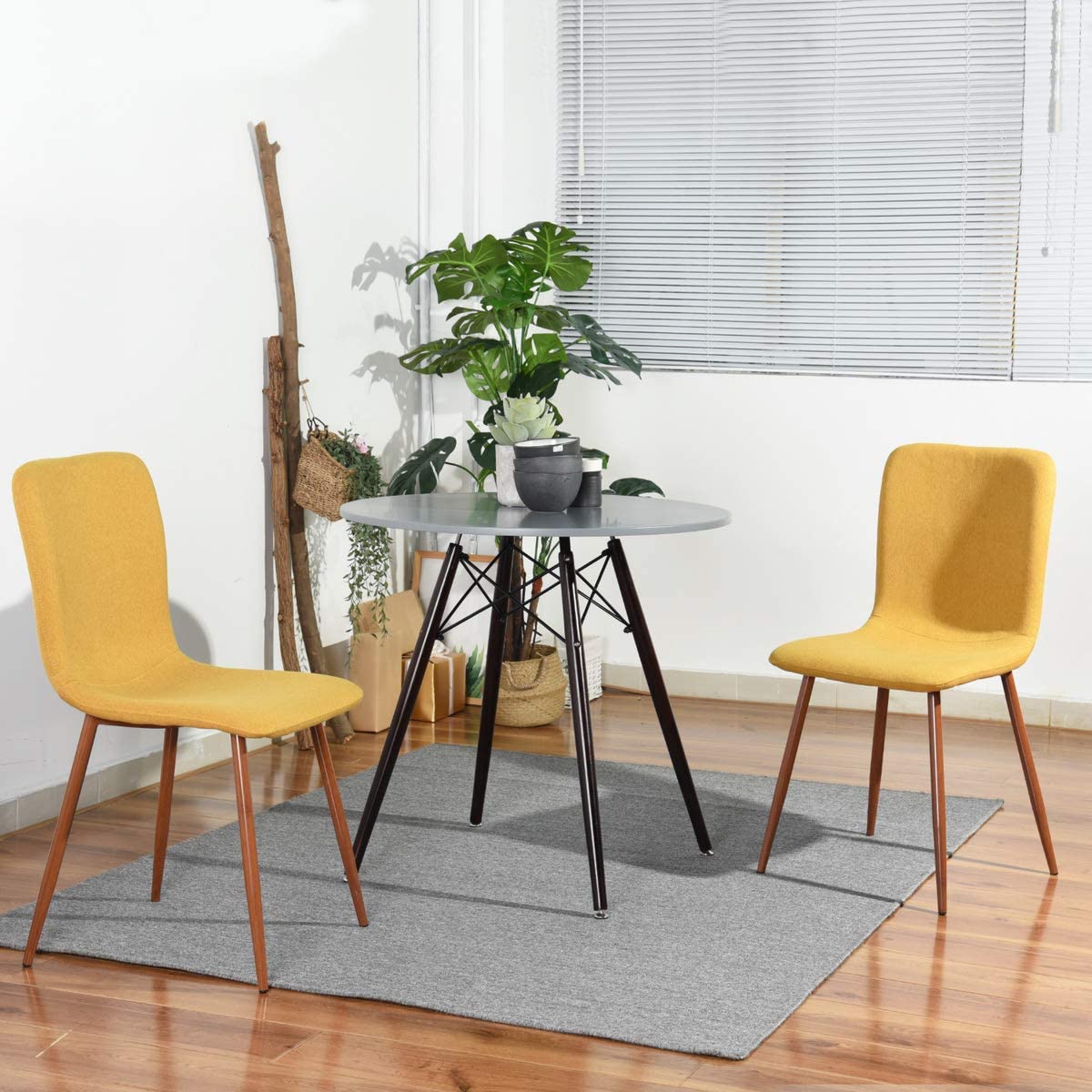 SCARGILL צהוב בד - כיסאות לפינת אוכל-2320