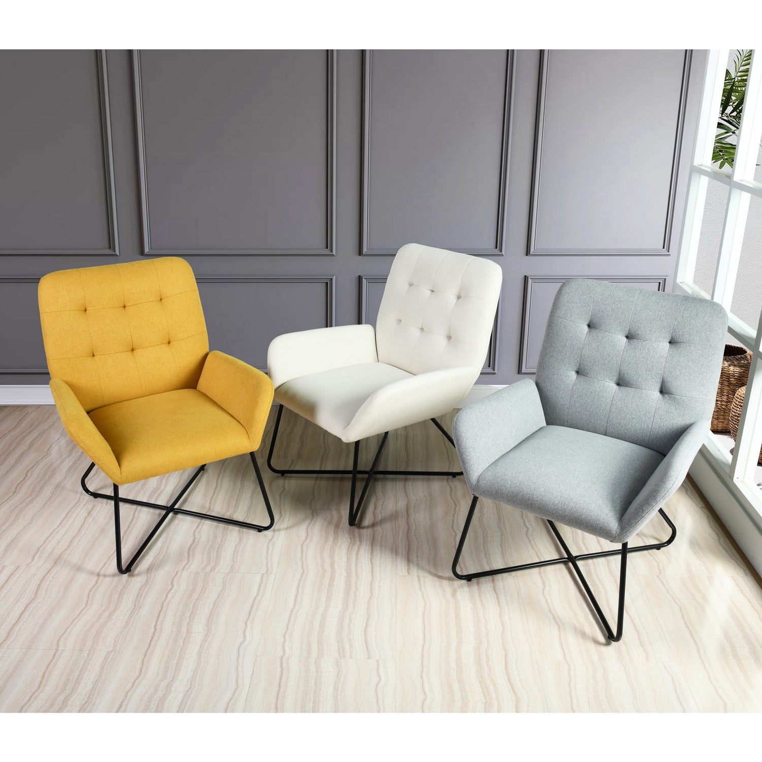 NICOLAS אפור - כורסא מעוצבת-7949