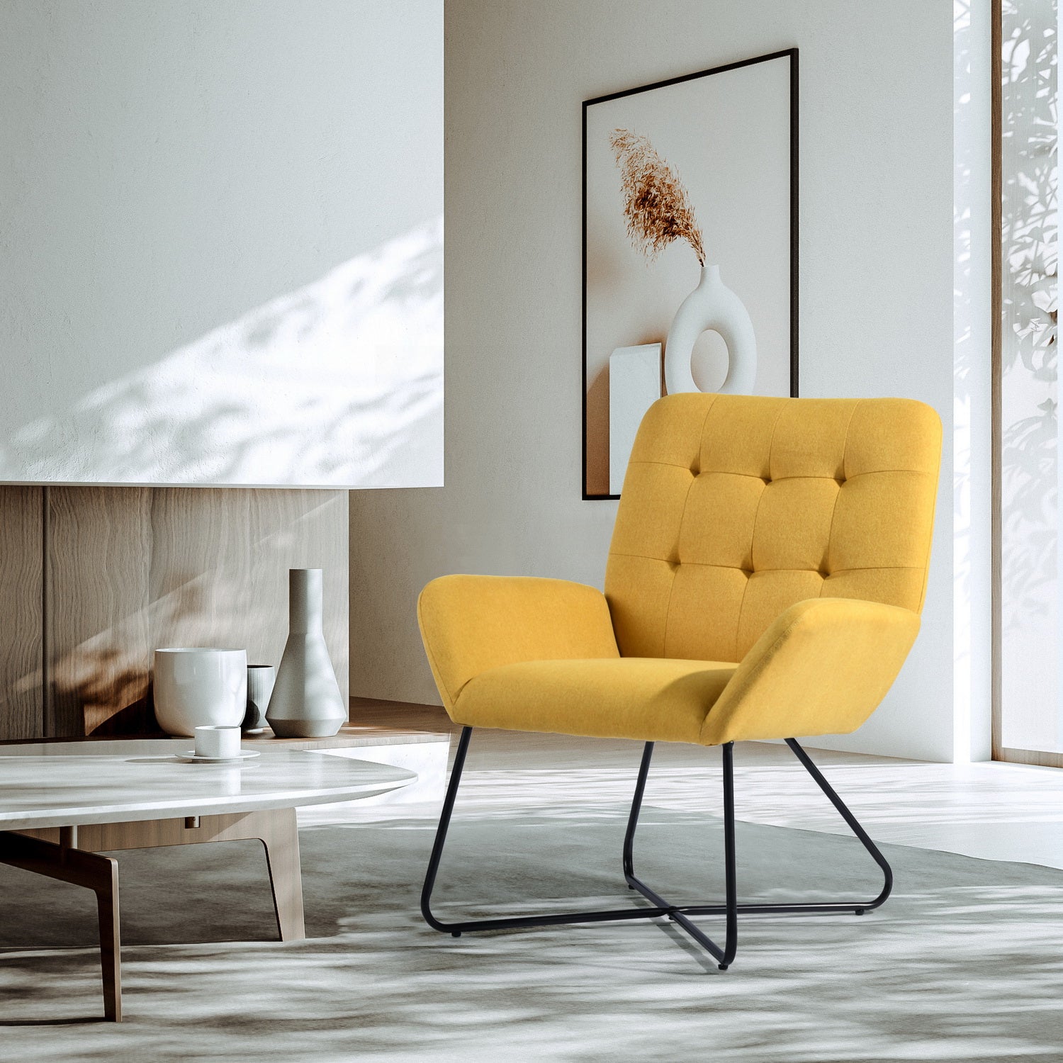 NICOLAS חרדל - כורסא מעוצבת-7952