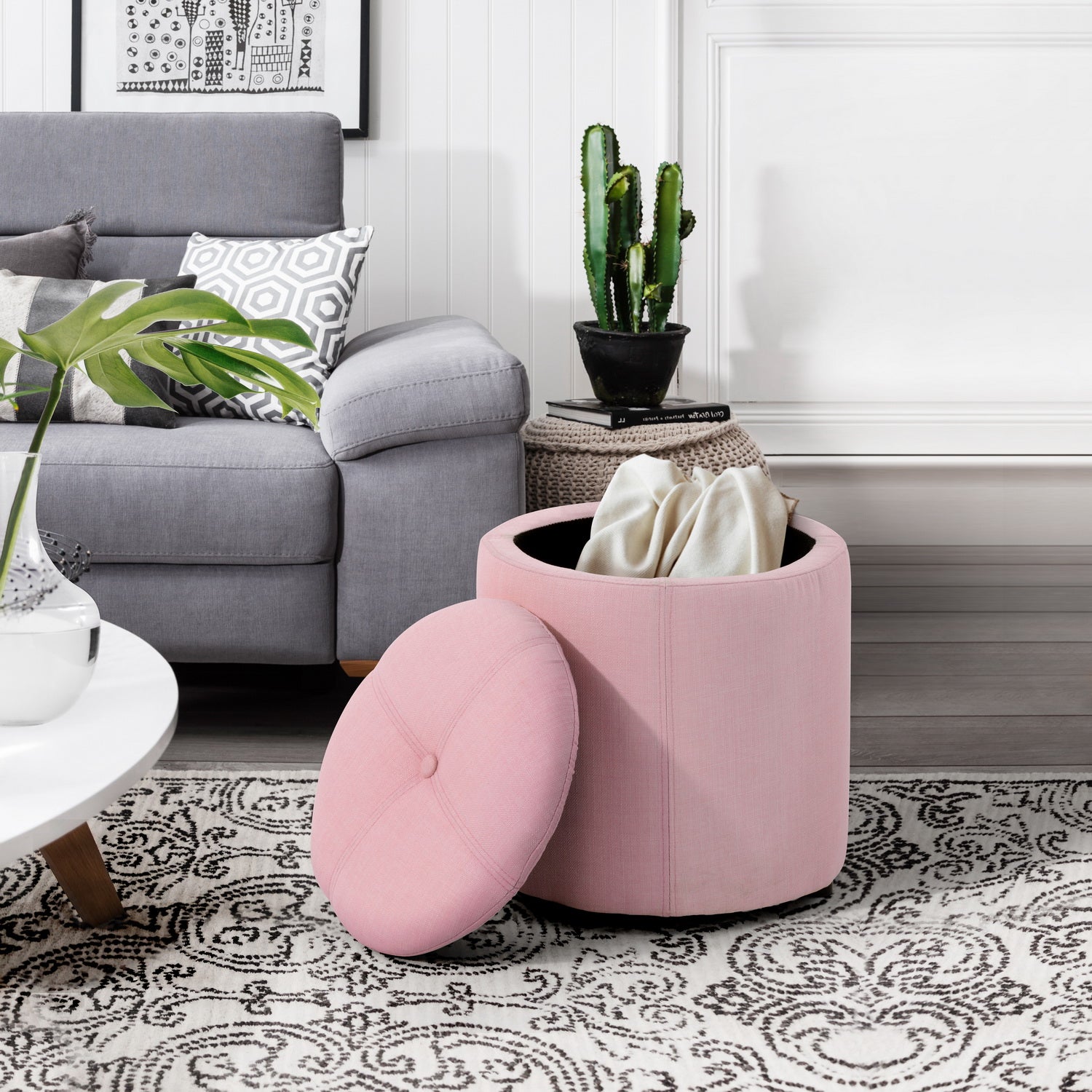 WHAKAMARU ורוד - הדום אחסון עגול