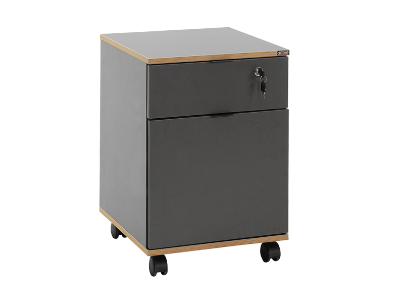 Karmy -RKM-311-AX-1 פחם-חום בהיר -שידה משרדית