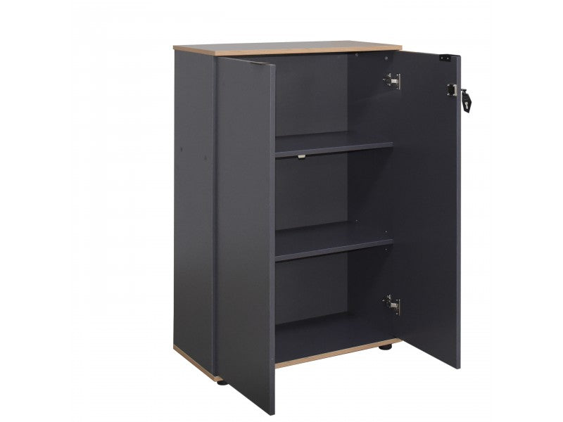 Karma - RKT-332-AX-1-פחם-חום- ארונית משרדית רב תכלי