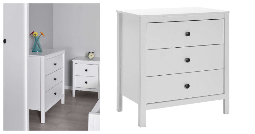 Kody - SFN-993-BB-1-לבן - שידת מגירות מעוצבת