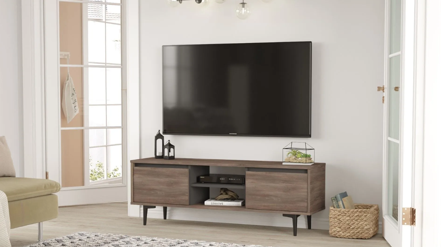 Coral-AR1 -CA - אגוז-פחם- מזנון טלוויזיה מעוצב