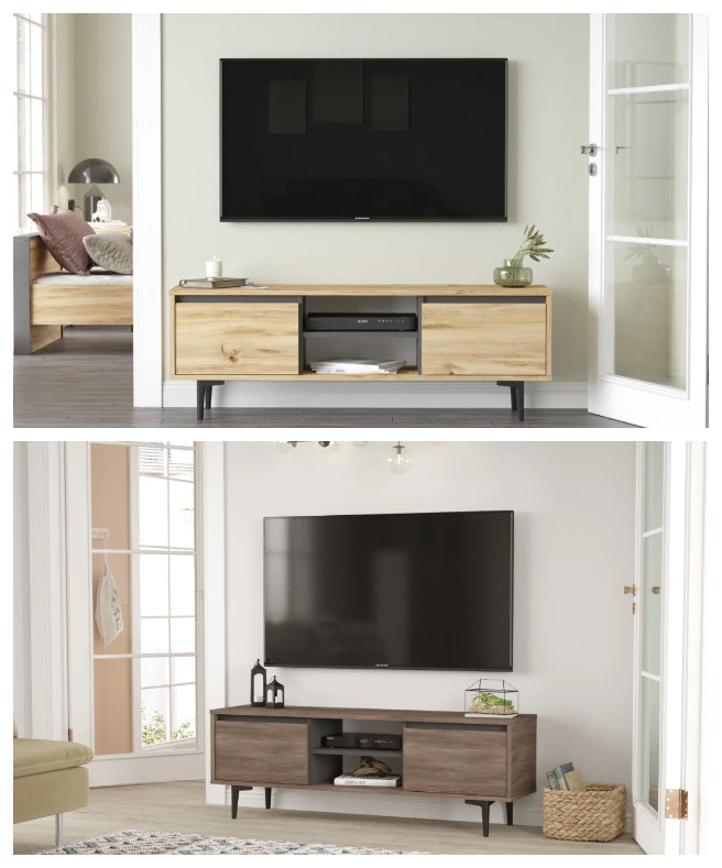 Coral-AR1 -CA - אגוז-פחם- מזנון טלוויזיה מעוצב