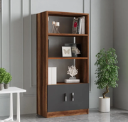 Varia VO4-BA –עץ בארוק-פחם - ספרייה מעוצבת