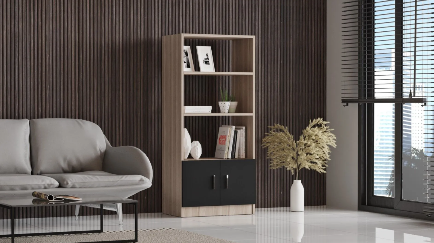 Varia VO4-OB –אלון-שחור - ספרייה מעוצבת